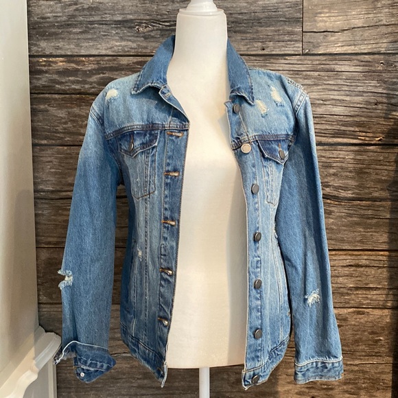 Black Label Jackets & Blazers - Black Label distressed denim jacket